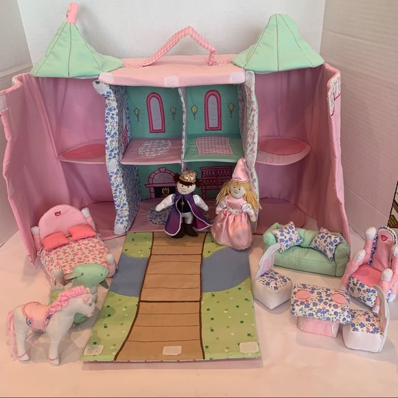 Pottery Barn Kids Other - POTTERY BARN KIDS soft fabric cloth castle dollhouse all accessories included